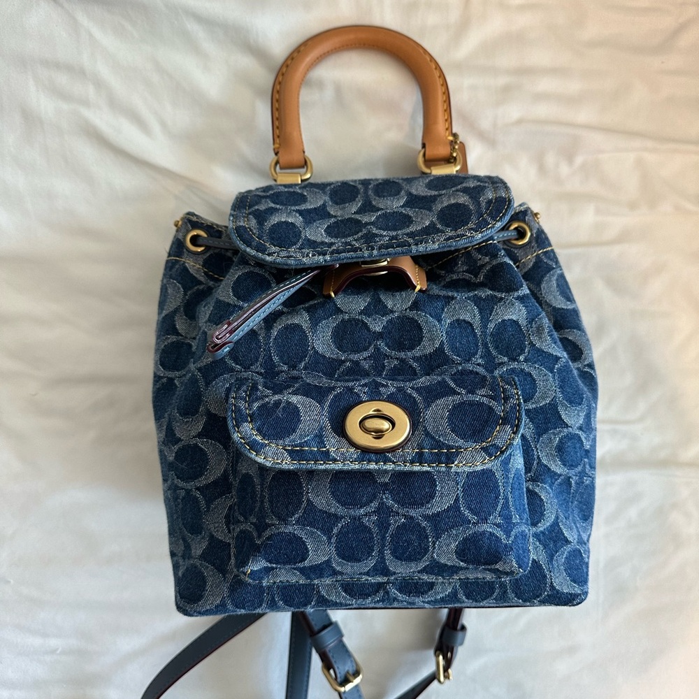 Coach Riya Backpack 21 in Signature Denim